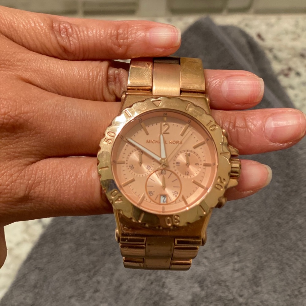 Rose gold watch
